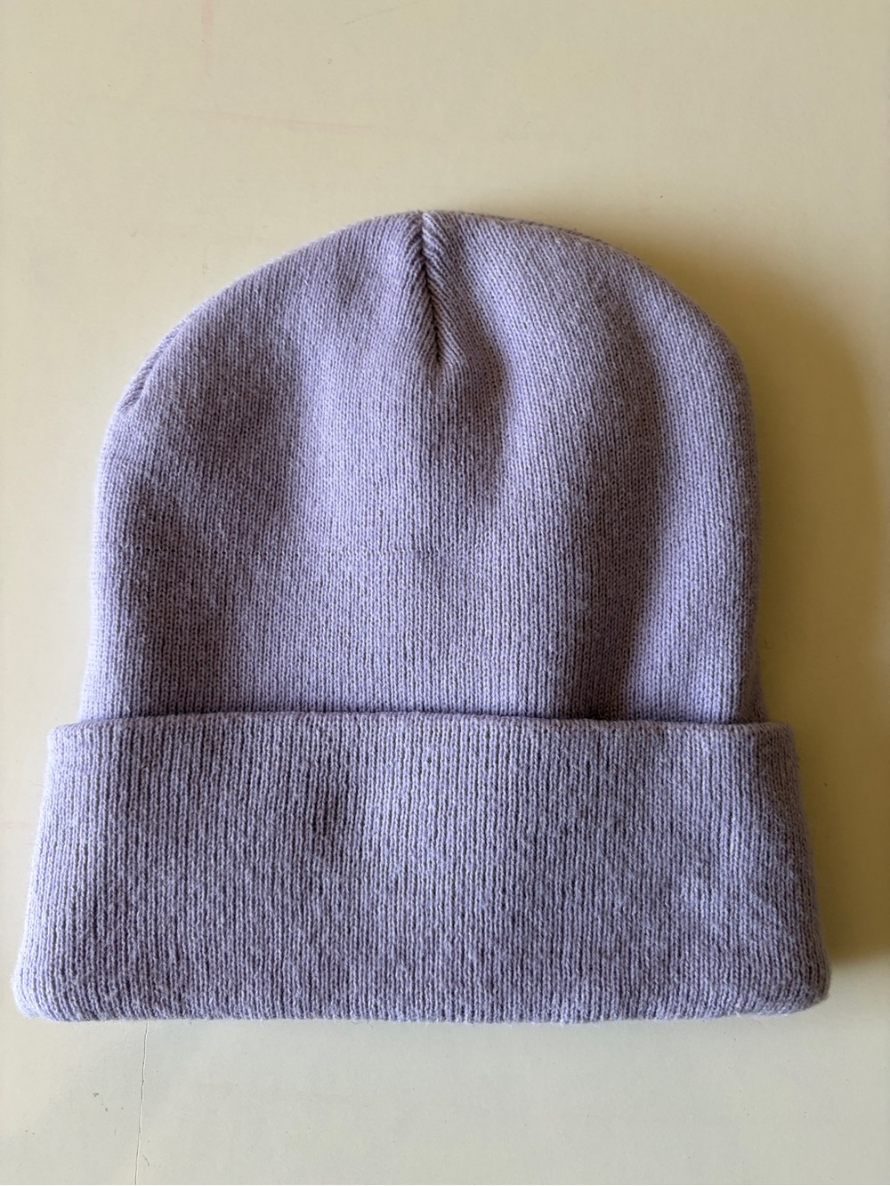 Lavender light purple tuque beanie winter snow fall one size hat headwear